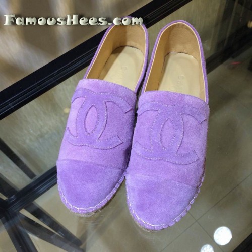 C flat Espadrilles purple suede